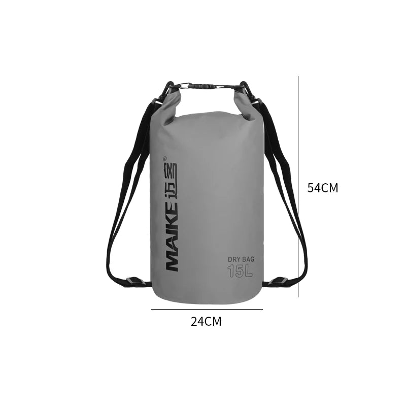 Mochila Seca Impermeable PVC | Kayak, Rafting y Natación | 5L, 10L y 15L