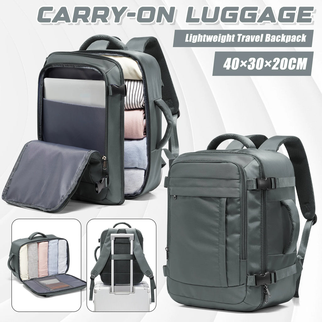Mochila de Viaje 40x30x20 cm | Equipaje de Mano Bajo Asiento | Nailon | Laptop y Exteriores