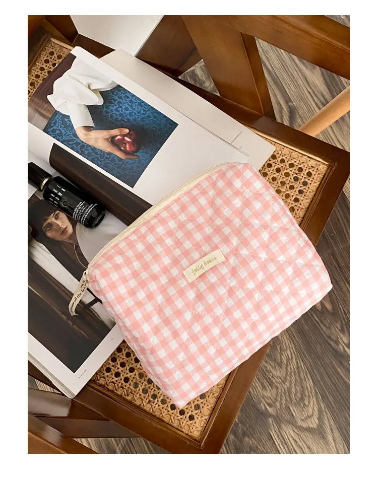 Bolsas de cosméticos de gran capacidad para mujer.