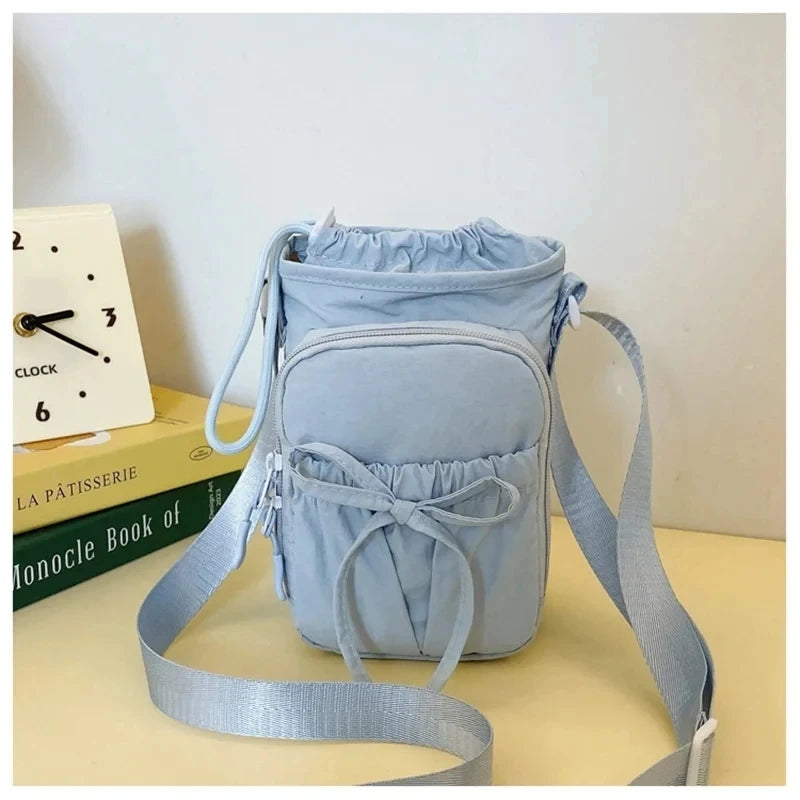 Nueva Bolsa Ligera para Teléfono Móvil, para Mujer, Deportiva, para Ciclismo, con Porta Botella de Agua, para Viajes, Diseño con Nudos
