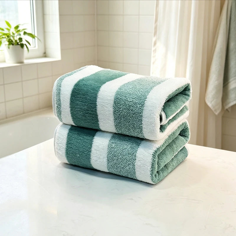 Paquete de 2 toallas con gran absorción de agua, secado rápido