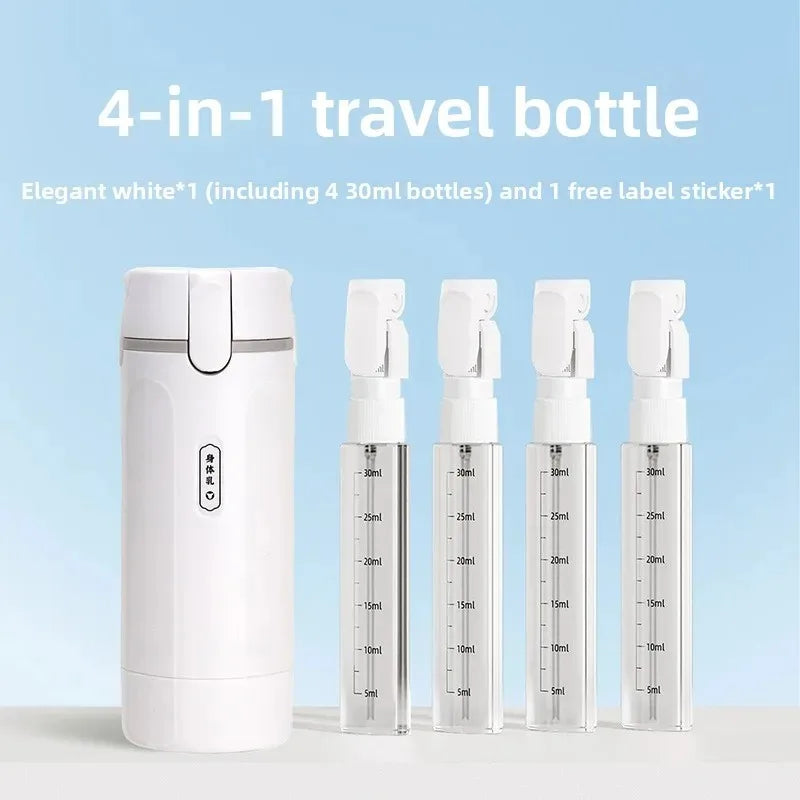Botella de Viaje Recargable 4 en 1
