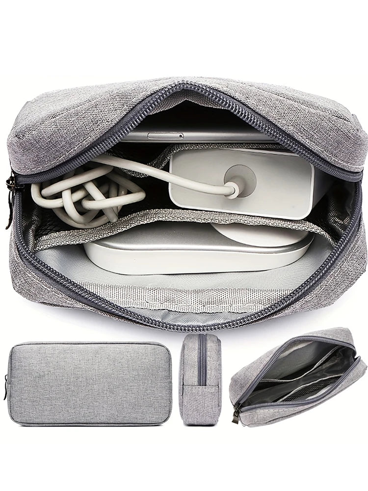 Bolsa de almacenamiento de accesorios digitales a prueba de agua, bolsa organizadora de viaje portátil.