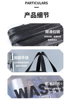 Bolsa de maquillaje de PU transparente doble con separación en seco y húmedo, bolsa de lavado portátil, bolsa de almacenamiento de cosméticos, artículos esenciales para viajes, fitness y natación
