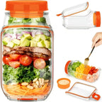 Contenedor para Ensaladas con Compartimento para Aderezo