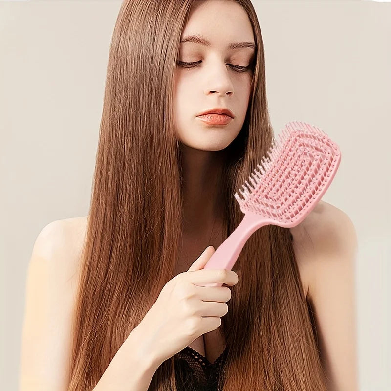 Peine de masaje para el cabello WANMEI, voluminizador y desenredante, con diseño hueco, herramientas de peinado para pelucas de cabello natural.