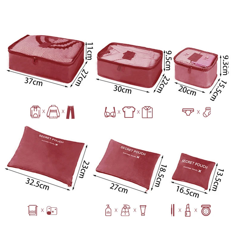 Bolsa de almacenamiento de viaje, Maleta de gran capacidad, almacenamiento de equipaje.