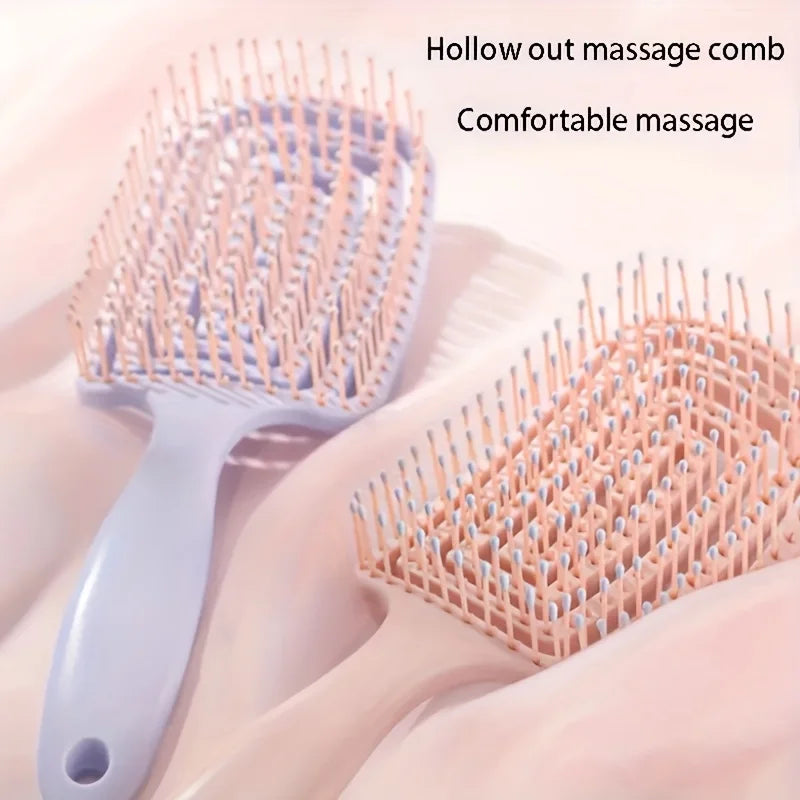 Peine de masaje para el cabello WANMEI, voluminizador y desenredante, con diseño hueco, herramientas de peinado para pelucas de cabello natural.