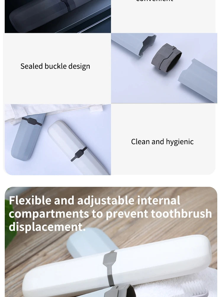 Caja de almacenamiento portátil para cubierta de cepillo de dientes, accesorios de baño, para uso diario al aire libre, viajes, senderismo, Camping, 1/4 unidades