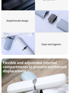 Caja de almacenamiento portátil para cubierta de cepillo de dientes, accesorios de baño, para uso diario al aire libre, viajes, senderismo, Camping, 1/4 unidades