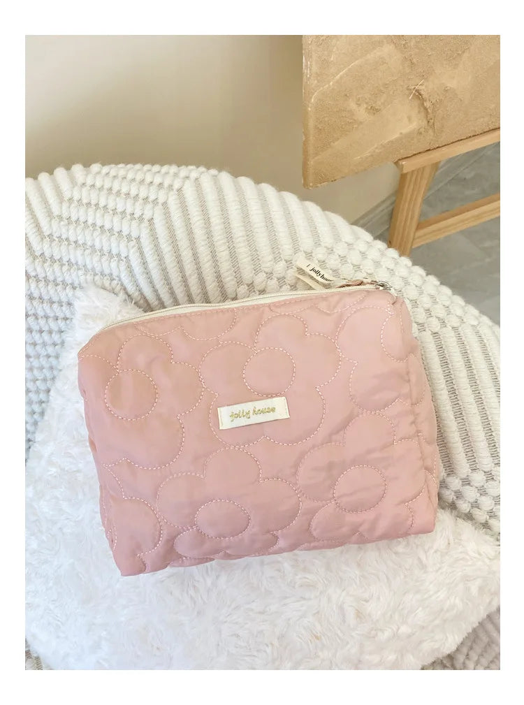 Bolsas de cosméticos de gran capacidad para mujer.