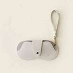 Bolsa de gafas de cuero PU con patrón de lichi suave, estuche Retro para gafas de sol, estuche portátil con marco para miopía, almacenamiento Simple para gafas