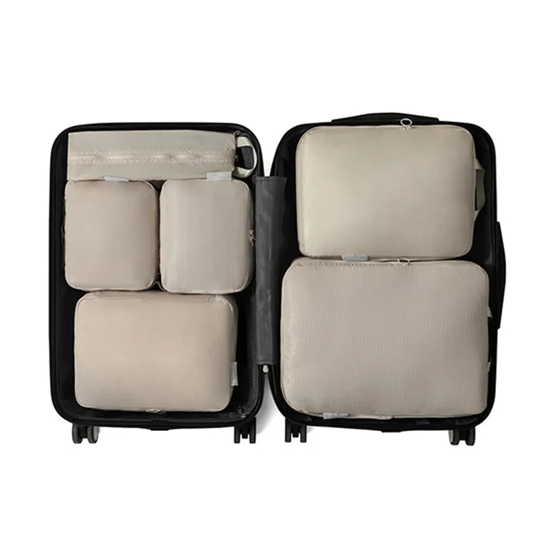 Set de 6 Organizadores de Viaje Compresibles e Impermeables para Maleta