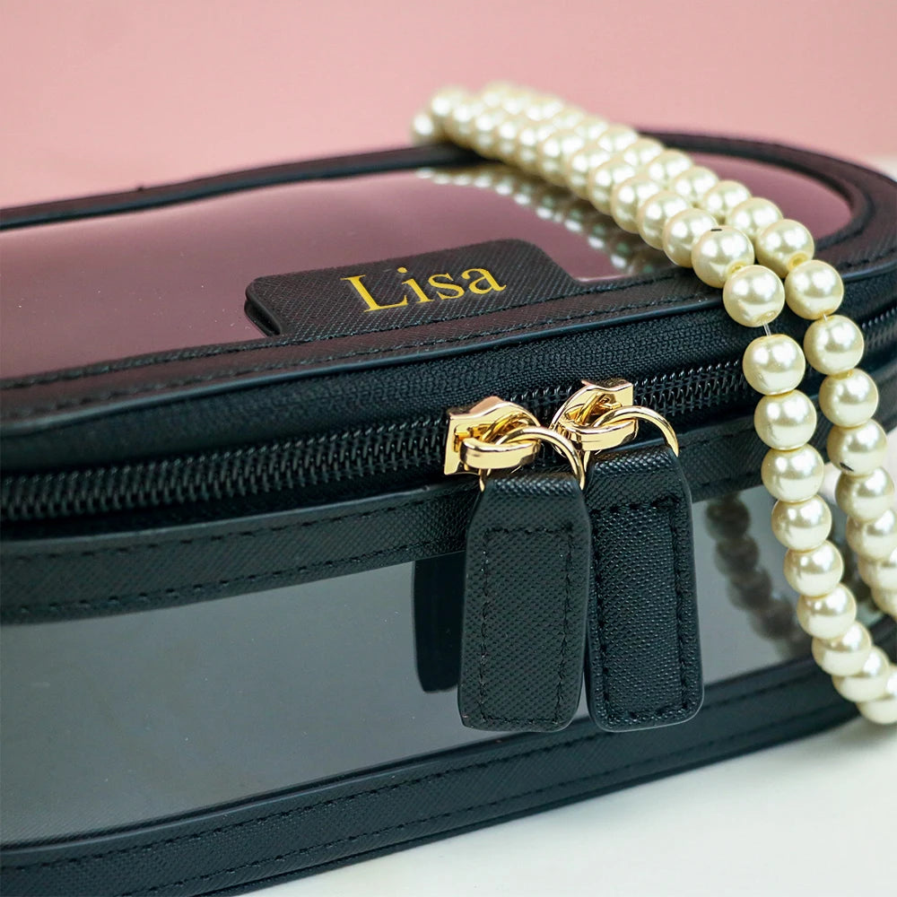 Bolsa de maquillaje y baño de PVC de cuero PU multicolor personalizada con gran capacidad impermeable