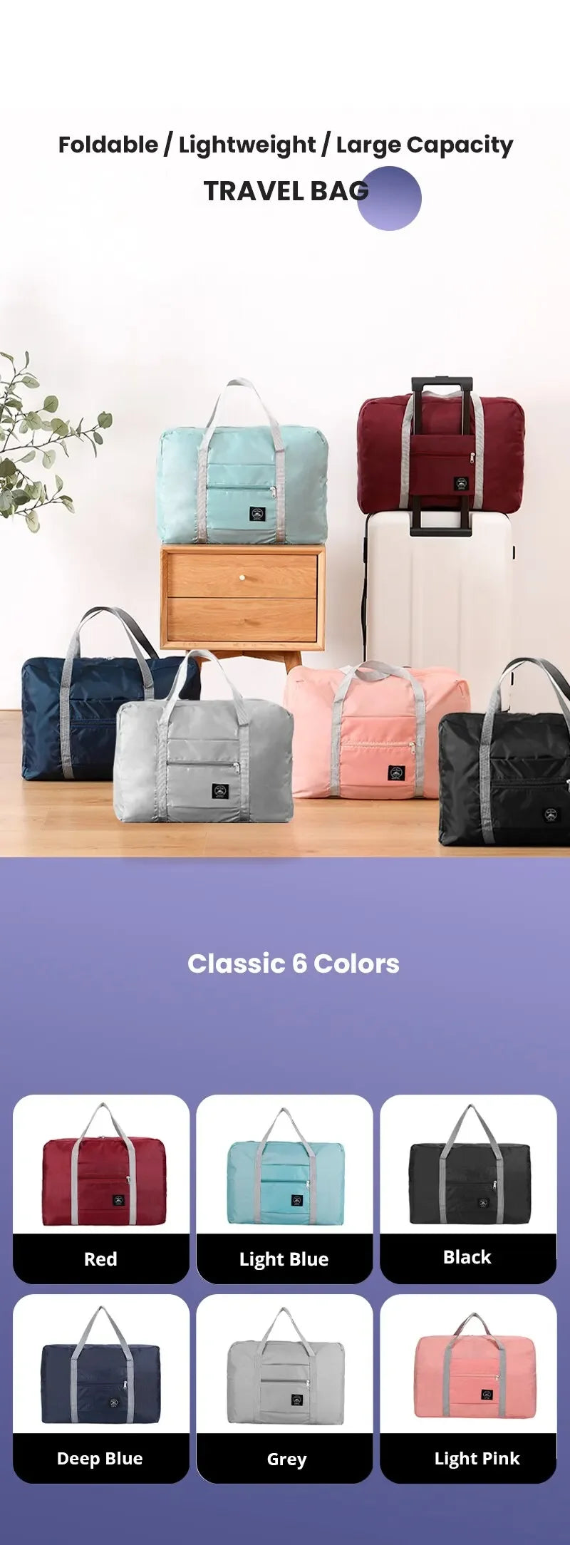 Bolsa de viaje plegable
