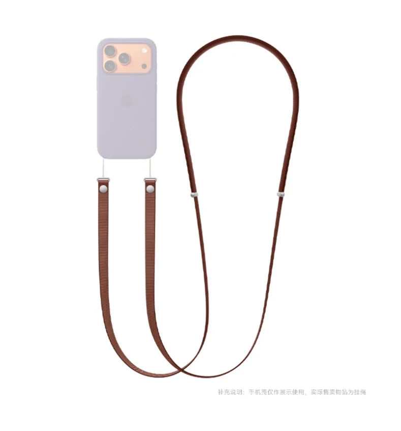 Correa Magnética Tejida Oficial de Alta Gama para iPhone 17 16 15 Pro Max 17 Air, Correa Cruzada Antipérdida para Teléfono Apple