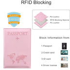 Funda de pasaporte de cuero PU para hombres y mujeres.