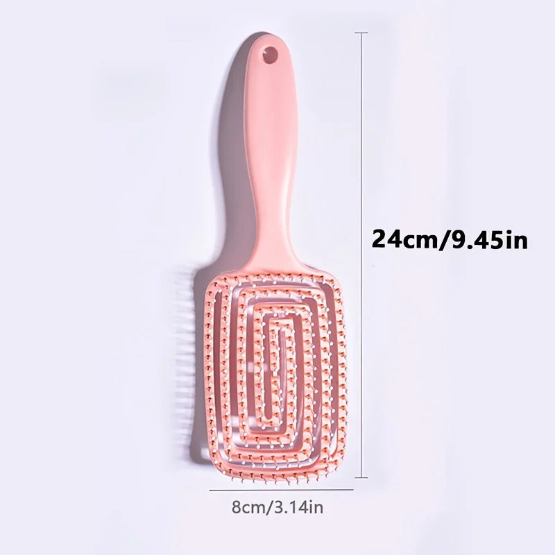 Peine de masaje para el cabello WANMEI, voluminizador y desenredante, con diseño hueco, herramientas de peinado para pelucas de cabello natural.