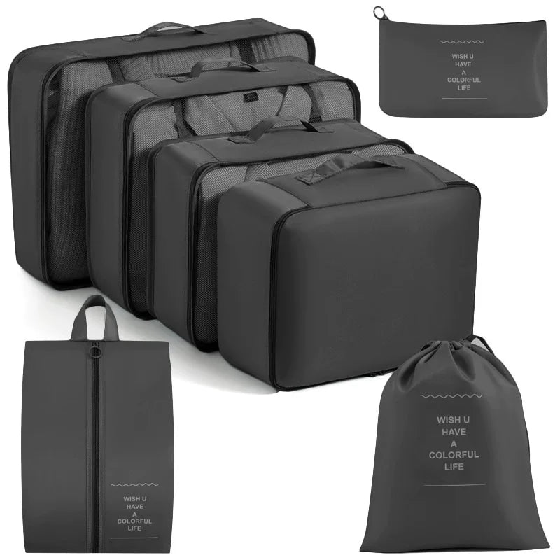 Conjunto de viaje, bolsas de almacenamiento, cubos de embalaje, dormitorios para estudiantes, bolsas de clasificación de ropa, artículos de tocador digitales, bolsa organizadora de zapatos