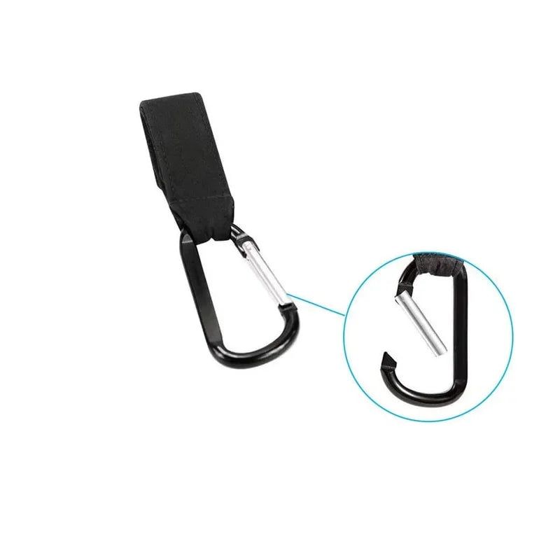 1/2 Uds. Bolsa de cuero PU para bebé, gancho para cochecito