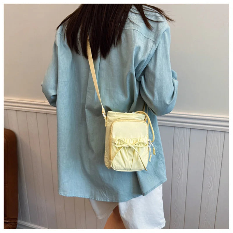 Nueva Bolsa Ligera para Teléfono Móvil, para Mujer, Deportiva, para Ciclismo, con Porta Botella de Agua, para Viajes, Diseño con Nudos