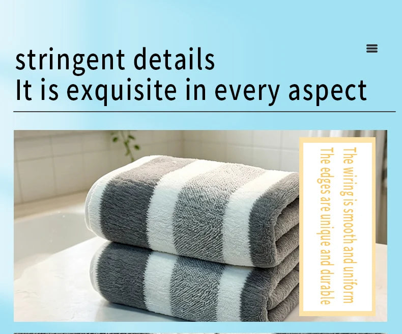 Paquete de 2 toallas con gran absorción de agua, secado rápido