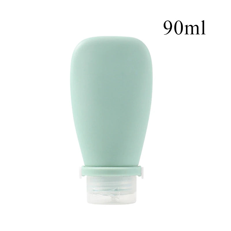 Botella de viaje de silicona portátil, almacenamiento de cosméticos