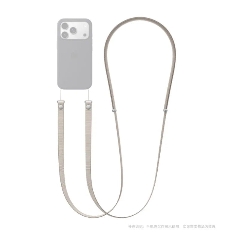 Correa Magnética Tejida Oficial de Alta Gama para iPhone 17 16 15 Pro Max 17 Air, Correa Cruzada Antipérdida para Teléfono Apple