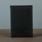 Funda de pasaporte de cuero PU para hombres y mujeres.
