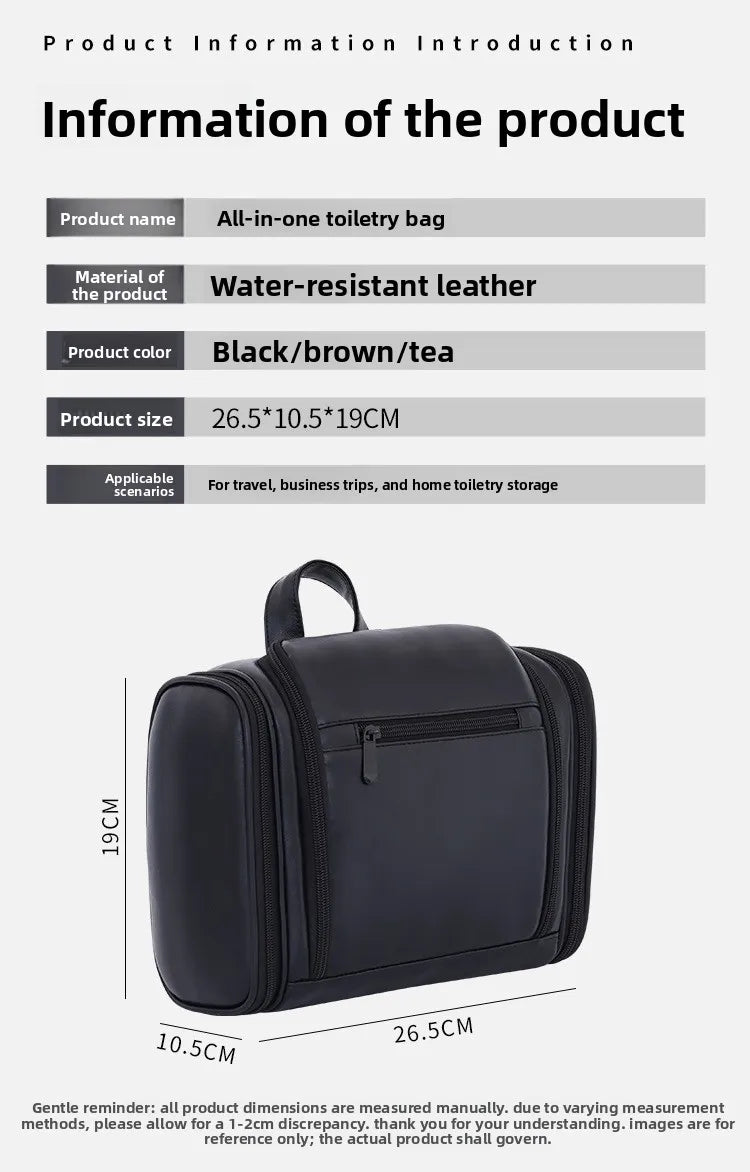 Neceser de Viaje Impermeable de Piel