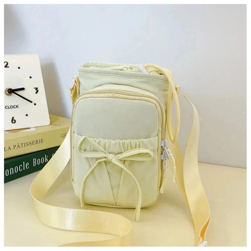 Nueva Bolsa Ligera para Teléfono Móvil, para Mujer, Deportiva, para Ciclismo, con Porta Botella de Agua, para Viajes, Diseño con Nudos