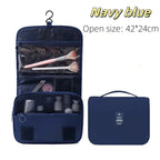 Bolsa de maquillaje de viaje de alta calidad, organizador de artículos de tocador impermeable, Neceser para mujer, bolsa de lavado con gancho para baño, bolsa de almacenamiento de maquillaje con gancho