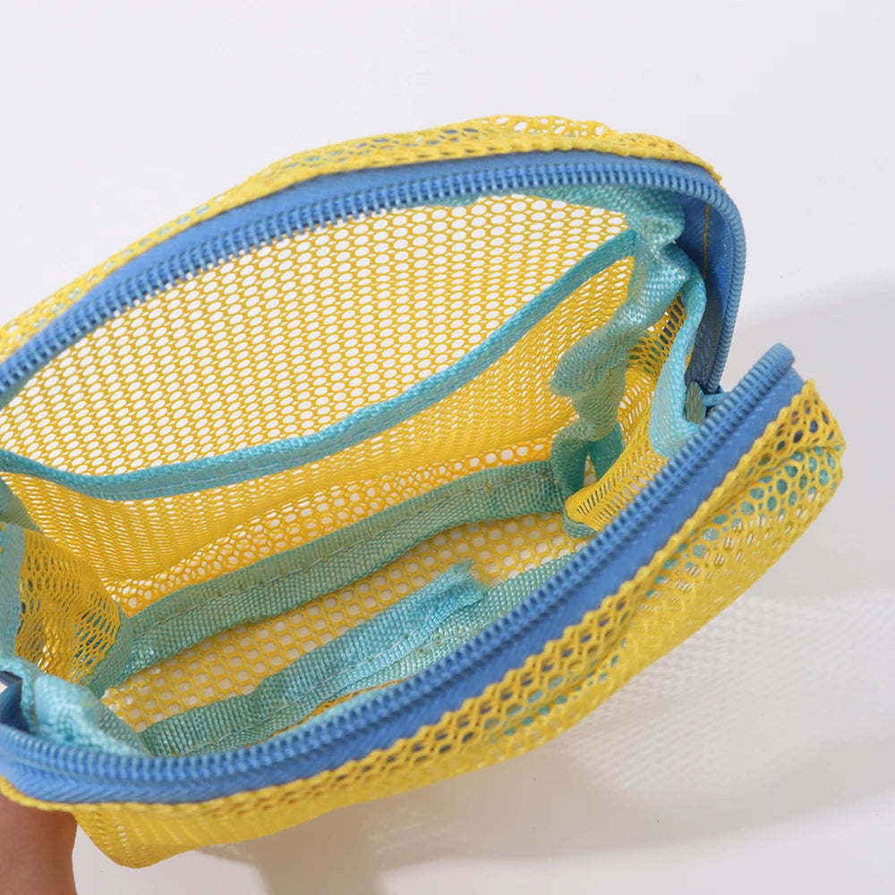 Bolsa de Maquillaje de Malla | Colores Vibrantes | Gran Capacidad | Estuche de Tocador