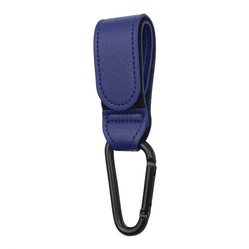 1/2 Uds. Bolsa de cuero PU para bebé, gancho para cochecito