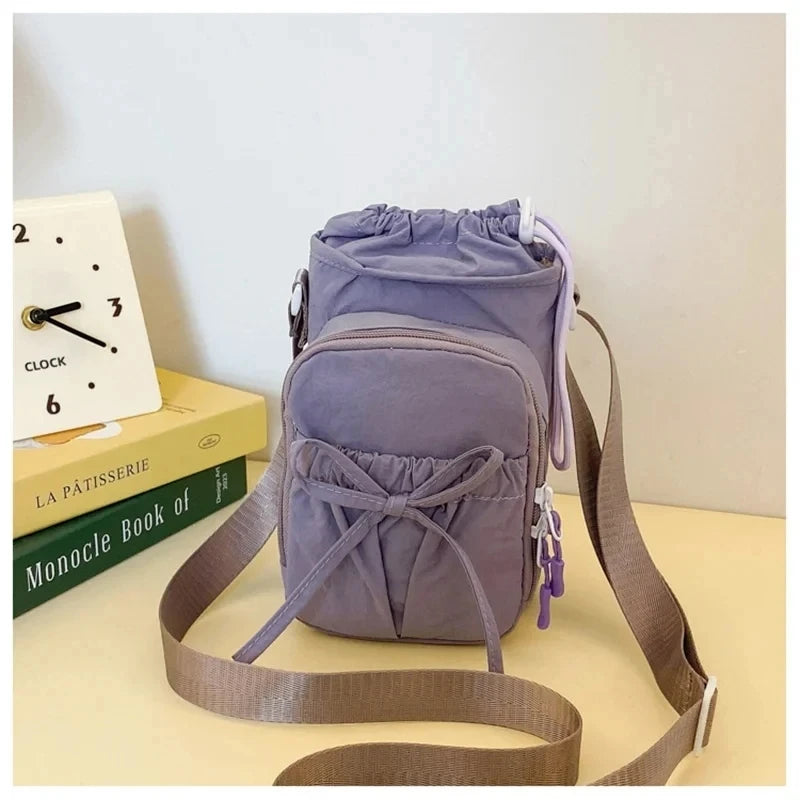 Nueva Bolsa Ligera para Teléfono Móvil, para Mujer, Deportiva, para Ciclismo, con Porta Botella de Agua, para Viajes, Diseño con Nudos