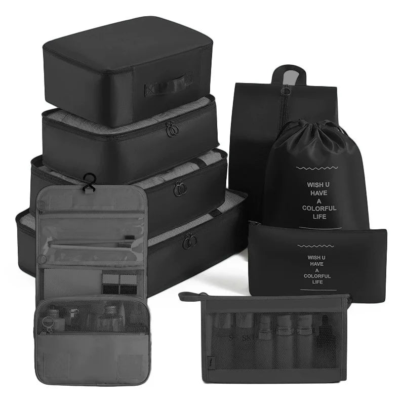 Conjunto de viaje, bolsas de almacenamiento, cubos de embalaje, dormitorios para estudiantes, bolsas de clasificación de ropa, artículos de tocador digitales, bolsa organizadora de zapatos