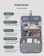 Neceser plegable, organizador, almacenamiento colgante, estuche de maquillaje para baño, bolsa de cosméticos, viaje para viajes de negocios