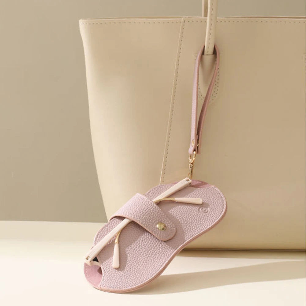Bolsa de gafas de cuero PU con patrón de lichi suave, estuche Retro para gafas de sol, estuche portátil con marco para miopía, almacenamiento Simple para gafas