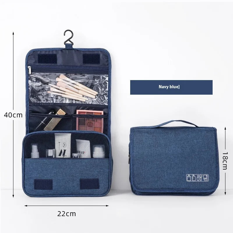 Neceser plegable, organizador, almacenamiento colgante, estuche de maquillaje para baño, bolsa de cosméticos, viaje para viajes de negocios