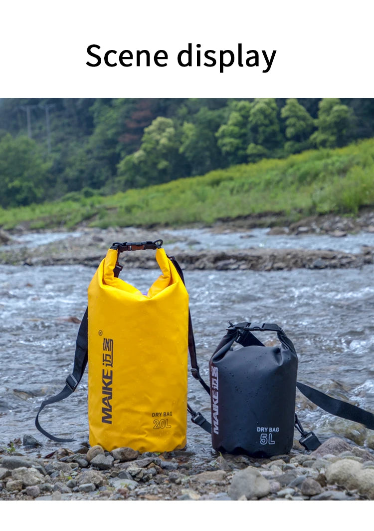 Mochila Seca Impermeable PVC | Kayak, Rafting y Natación | 5L, 10L y 15L