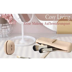 Soporte para brochas de maquillaje de viaje, bolsa para brochas cosméticas de silicona, estuche para esponja de maquillaje, herramientas de maquillaje portátiles impermeables para mujeres y niñas