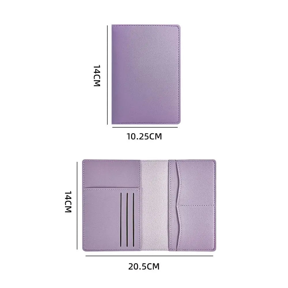 Funda para Pasaporte de Viaje en PU | Porta Pasaporte con Ranuras para Tarjetas y Billetes