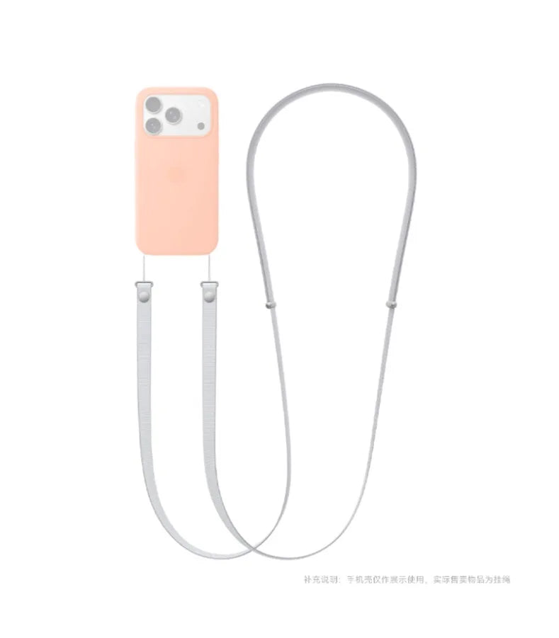 Correa Magnética Tejida Oficial de Alta Gama para iPhone 17 16 15 Pro Max 17 Air, Correa Cruzada Antipérdida para Teléfono Apple
