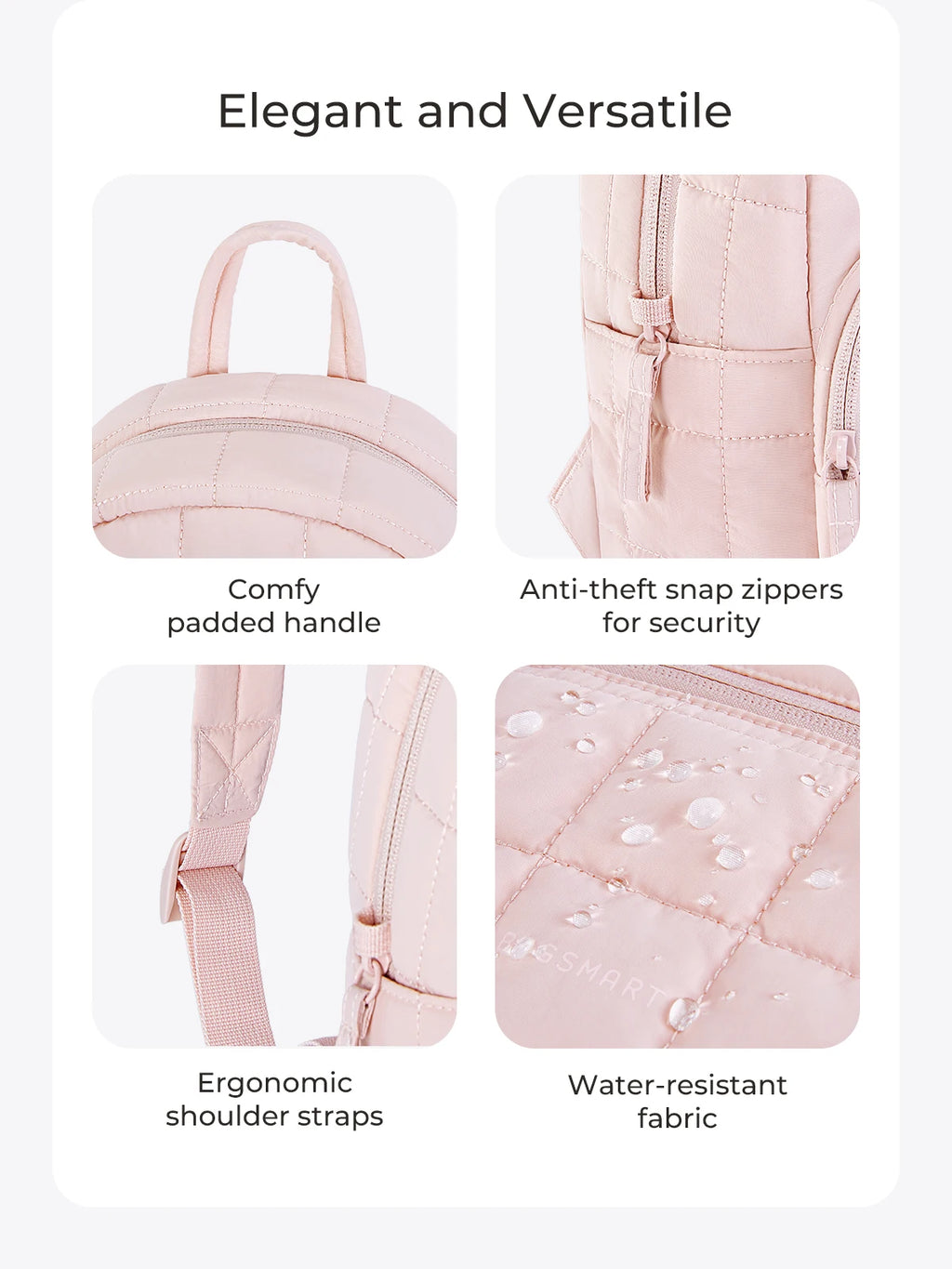 BAGSMART-mochilas informales para ordenador portátil para mujer