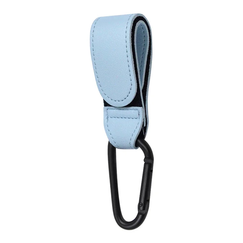 1/2 Uds. Bolsa de cuero PU para bebé, gancho para cochecito