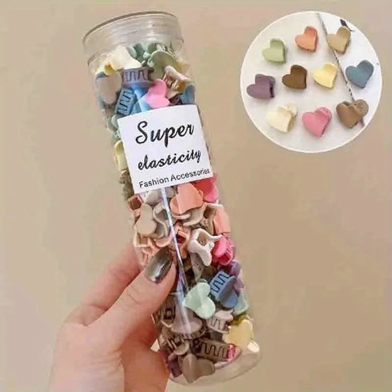 20/30/50 juegos de mini pinzas para el cabello, lindos accesorios para el cabello de plástico en forma de flor, trenzas de color puro, adecuados para adolescentes, lindos g