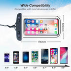 Funda Impermeable Transparente para Teléfono Móvil, con Correa para el Cuello, Táctil, para Playa, Natación y Actividades al Aire Libre