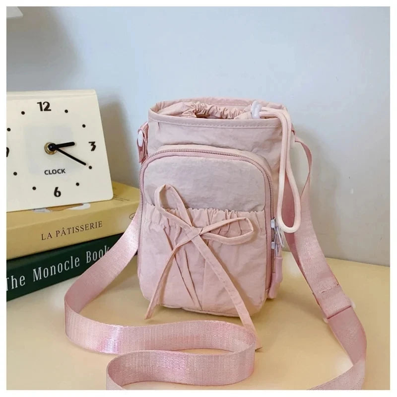 Nueva Bolsa Ligera para Teléfono Móvil, para Mujer, Deportiva, para Ciclismo, con Porta Botella de Agua, para Viajes, Diseño con Nudos