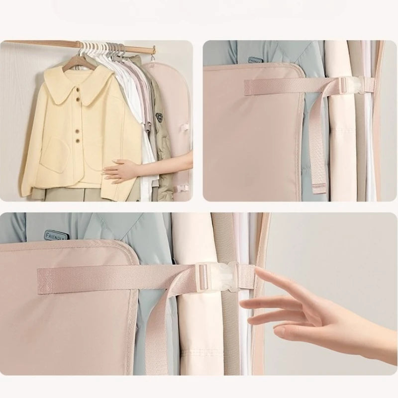Organizador de Ropa para Armario, Placa de Compresión para Ahorrar Espacio, Correa de Compresión para Chaquetas, Abrigos, Suéteres, Bolsa Organizadora de Ropa de Viaje