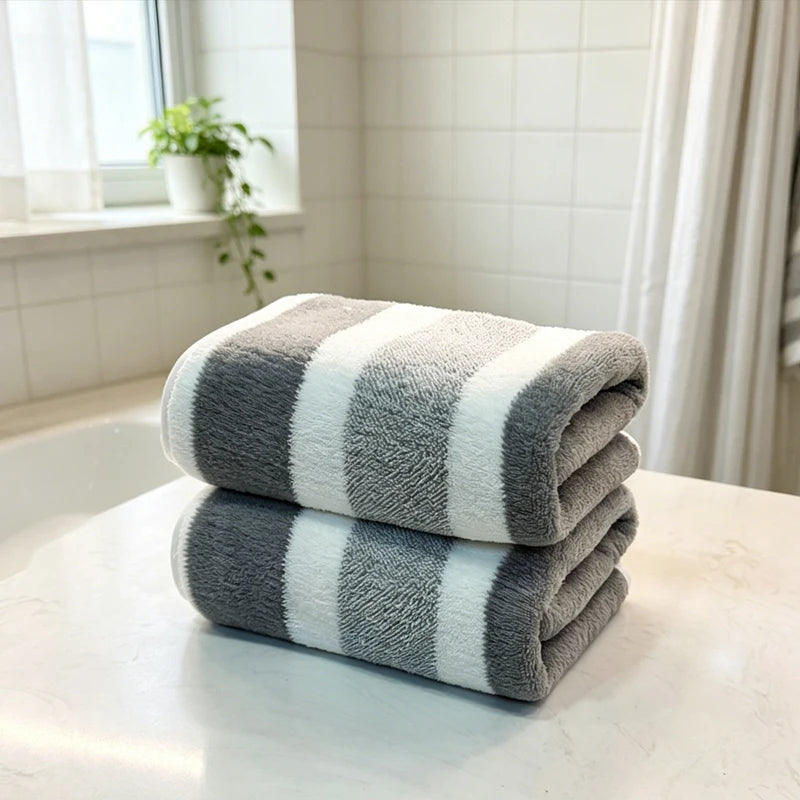 Paquete de 2 toallas con gran absorción de agua, secado rápido